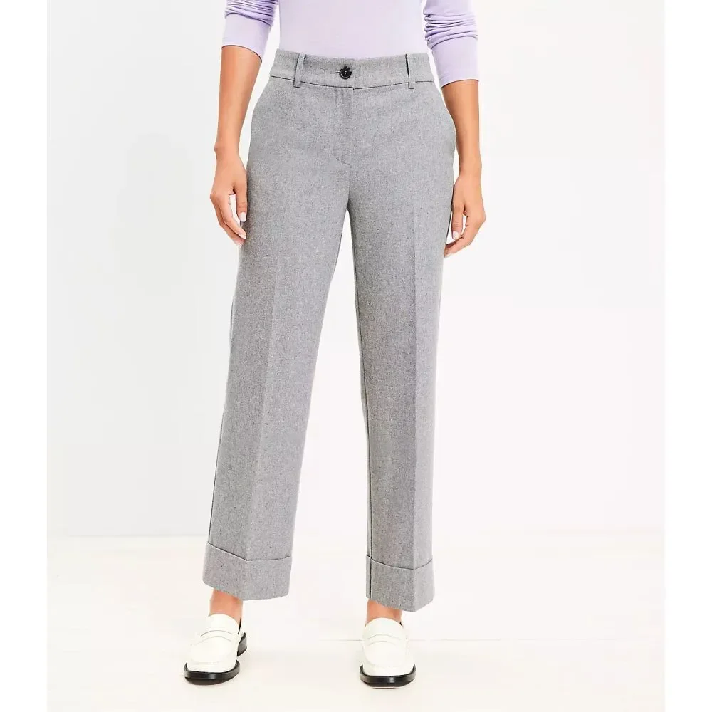 LOFT Gray Ankle Pants - Picture 1 of 11